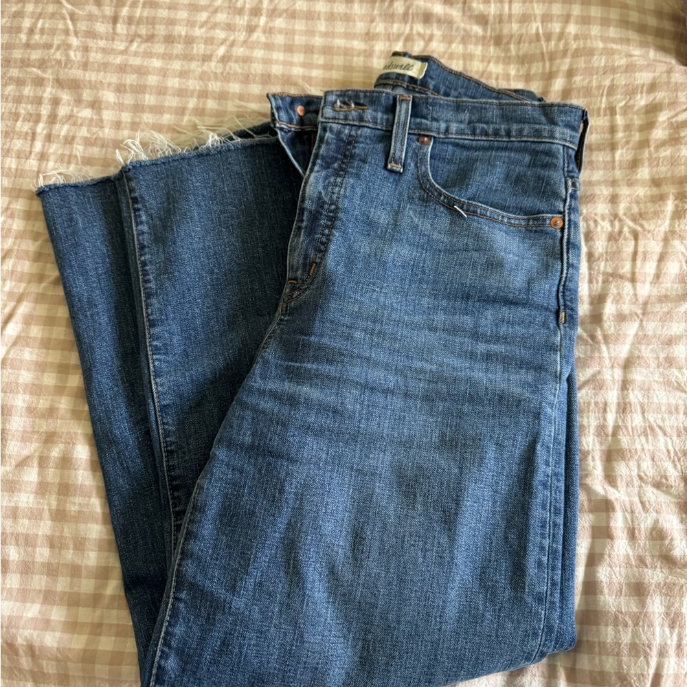 Madewell slim wide-leg crop jeans